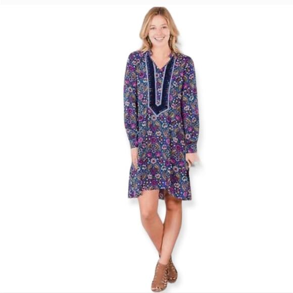 MATILDA JANE Thoughts and Dreams High-Low Purple Floral Dress Crochet Tr… - Picture 1 of 11